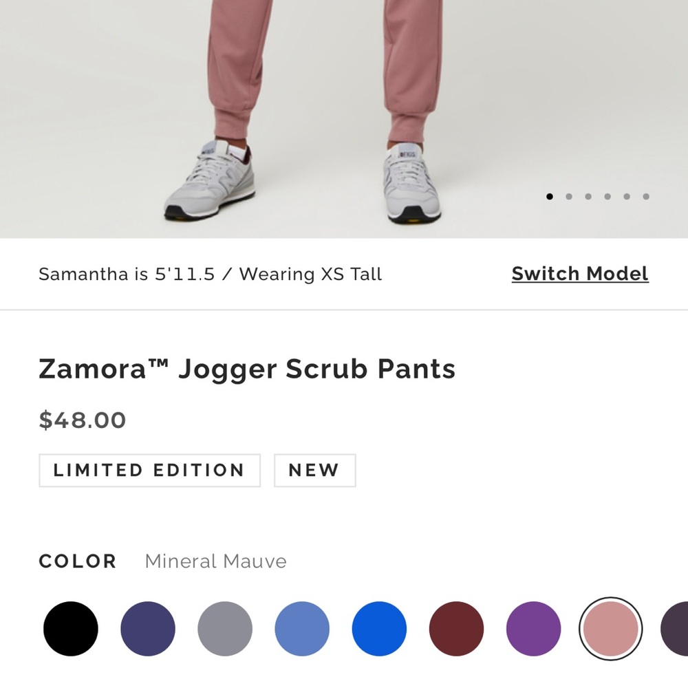 Figs Mauve Scrub Set Size Small - image 1